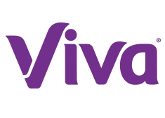 Viva Towels logo in purple text