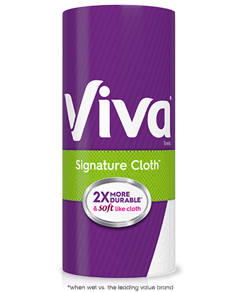 Viva Signature Everyday Designs Full Sheet Paper Towels 2 Huge Rolls Printed Paper Towels 95 sheets per roll