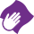 Logo of a hand wiping with a purple paper towel